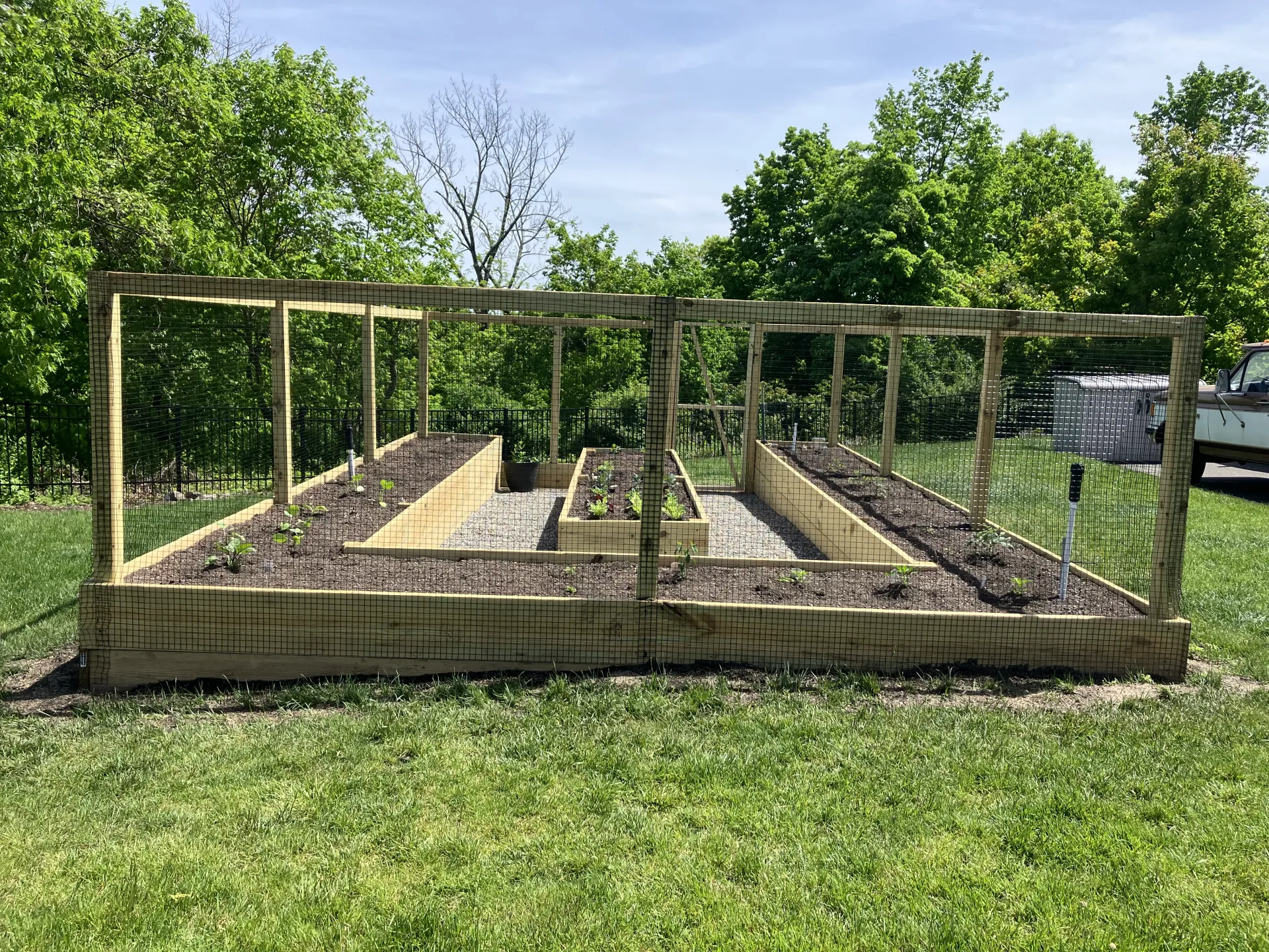 Fenced Raised-Bed Vegetable Garden